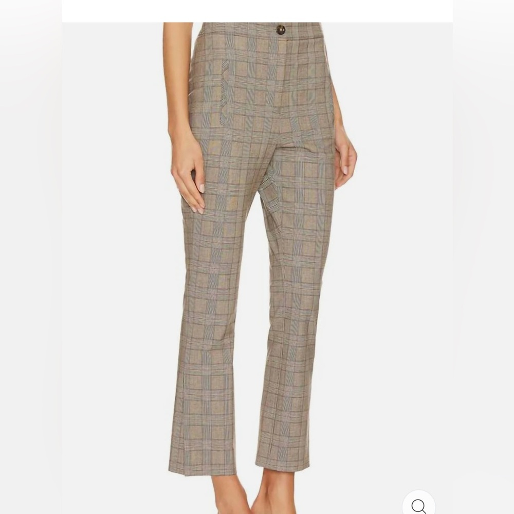 Veronica Beard Tan Cropped Ankle Pants. Top sold separately.